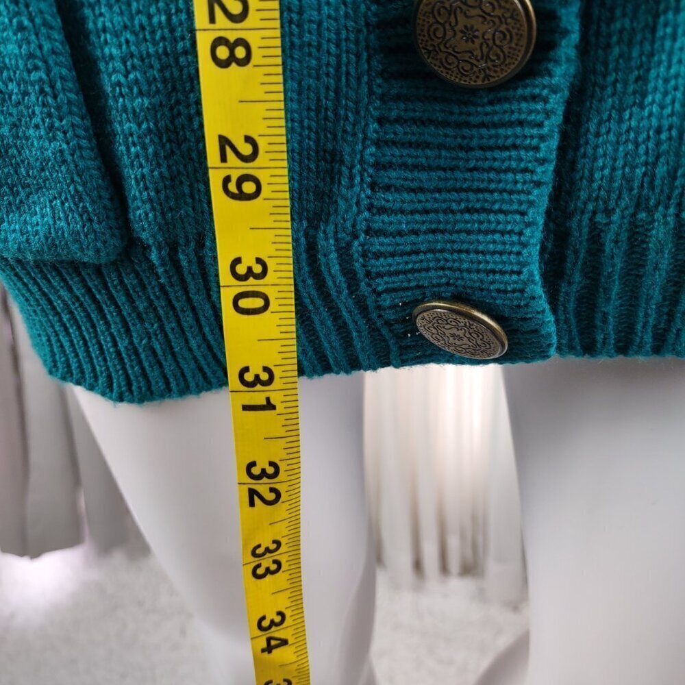 Venezia Original Sportswear Women Teal Green 4 Button 2 Pocket Cardigan Sz 18-20 - Picture 7 of 13
